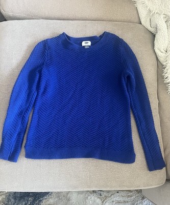 Old Navy Zig Zag Pull Over Bluetiful Sweater Women s Size Small