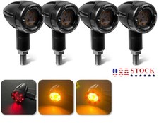 Motorbike Turn Lights 4Pcs Motorcycle Bike Amber Red Turn Signal Brake Stop