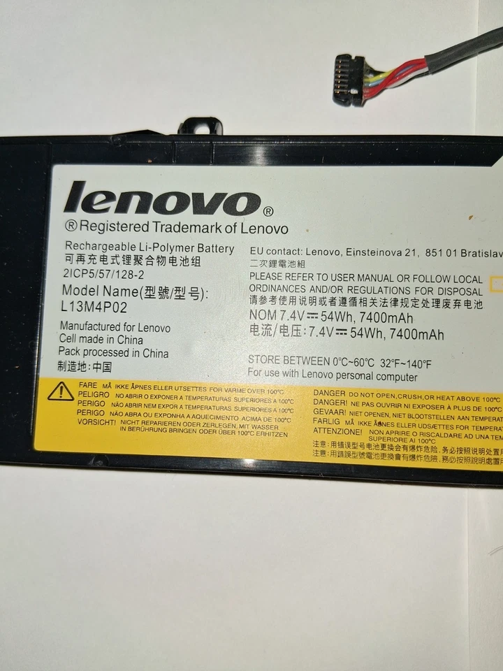 Batería Original L13N4P01 L13M4P02 Para Lenovo Erazer Y50 Y70 Y50-70 Y70-70 Series Foto 3 de 4