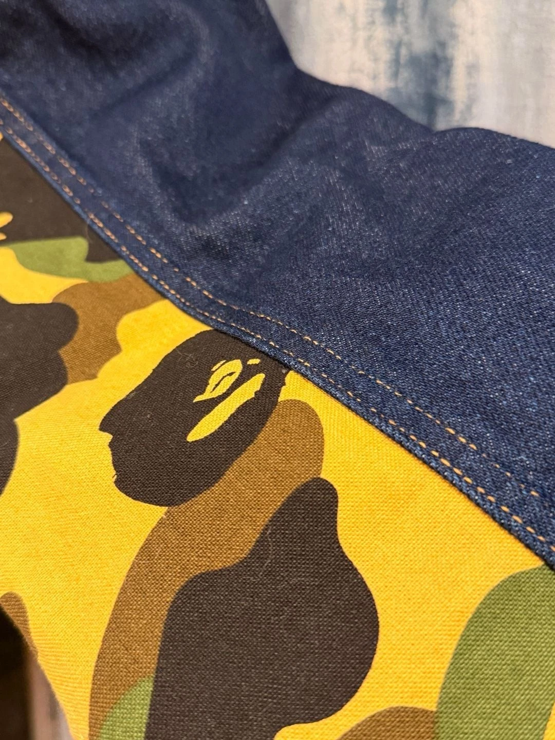 BAPE Multi Motif Loose Fit Denim Jacket Indigo Men's -L image 15