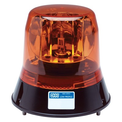 ECCO 5813A - 5.7'' 5800 Series 3-Bolt Mount Low Profile Rotating Amber Beacon