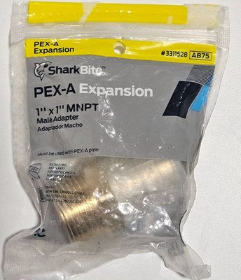 SharkBite PEX-A Expansion 1'' x 1'' MNPT Brass Male Adapter UAB140LFZ Sealed