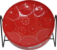 Miniature Steelpan Steel Drum 12 Inch Diameter 11 Notes with Instructional Boo