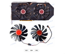 For XFX RX580 590 588 584 Black Wolf Graphics Card Cooling Fan CF1010U12S