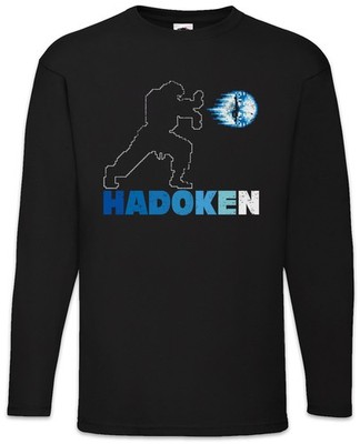 Hadoken II Langarm T-Shirt Gamer Street Champion Game Arcade 90s Fighter Special