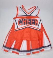 Kids Size L Cheerleader Outfit Cheer Costume Halloween Cosplay Red White Black