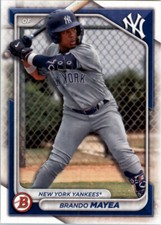 2024 Bowman Base Brando Mayea #BP-84 New York Yankees Prospect Baseball Card
