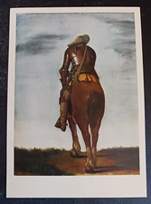 postcard art gerard ter borch cavalier in saddle Dutch painting unposted
