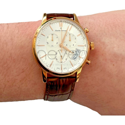 CLAUDE BERNARD - SWISS MADE - DATE - CHRONOGRAPH - 5 ATM - ROSE GOLD -  Ø42MM