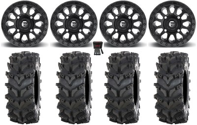 Fuel Vector 14'' Wheels Black 32'' Out&Back Max Tires Can-Am Defender