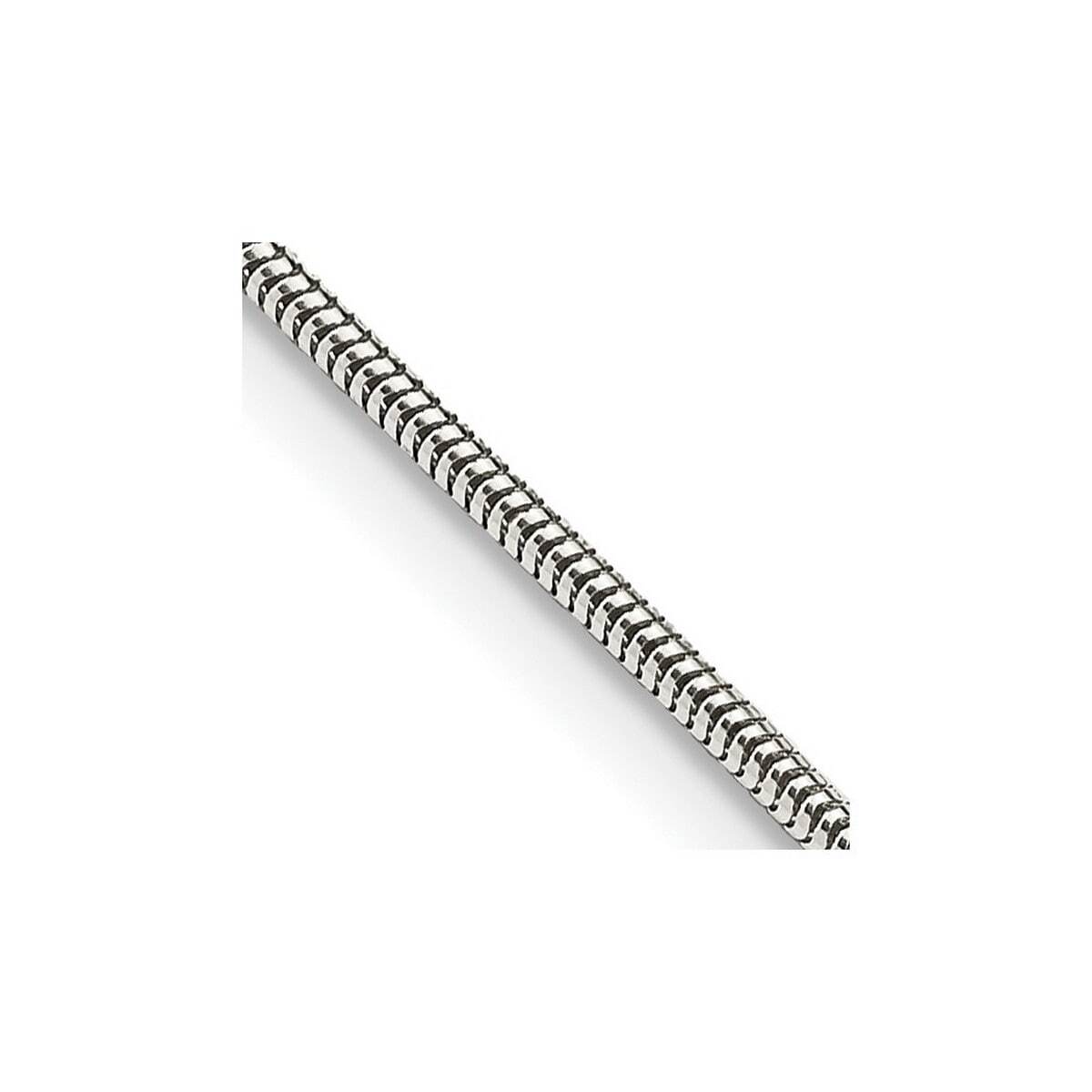 Curata 925 Sterling Silver 1.5mm Round Snake Chain Necklace