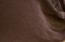 DARK BROWN APPAREL WEIGHT POLY-SUEDE SLIGHT STRETCH , 46" W- 2 7/8 YARDS
