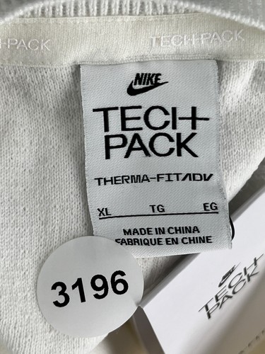 Nike Sweatshirt Men Size XL White Tech Pack Therma-FIT ADV Fleece Crew - Picture 14 of 14