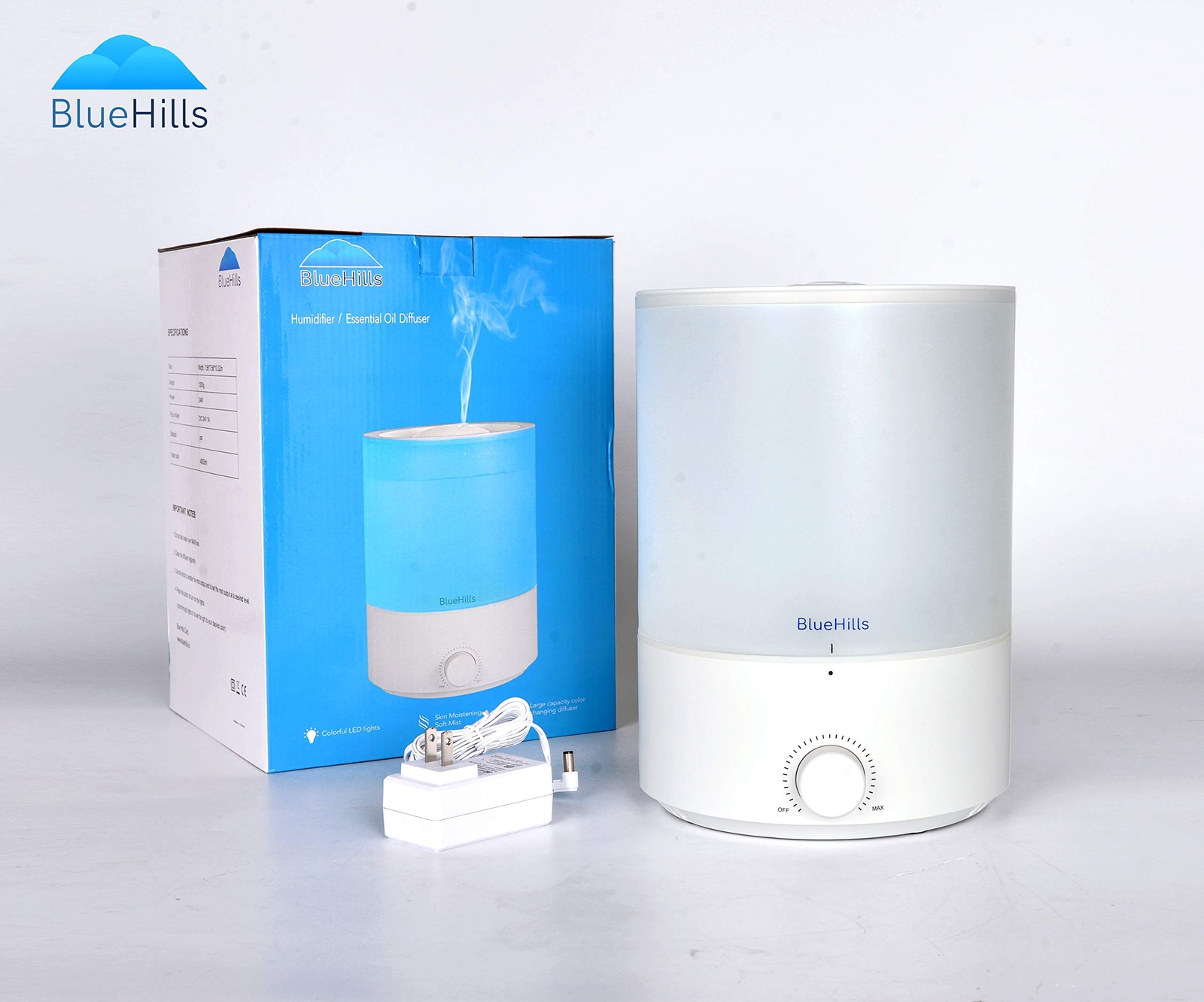 BlueHills 4000 ML Extra Large Capacity Essential Oil Diffuser Humidifier - White