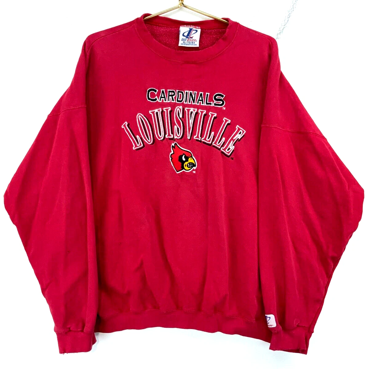 Vintage NCAA Louisville Cardinals Logo Sweatshirt, Athletic