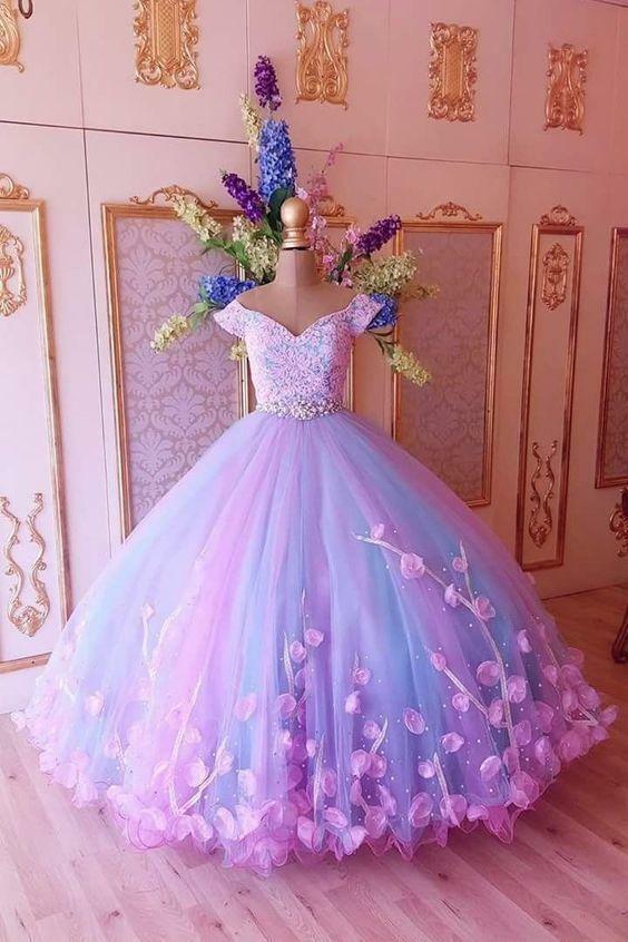 Pink Blue Quinceanrea Dresses Sweetheart Off Shoulder Sweet 16 Dress Party  Gown | eBay