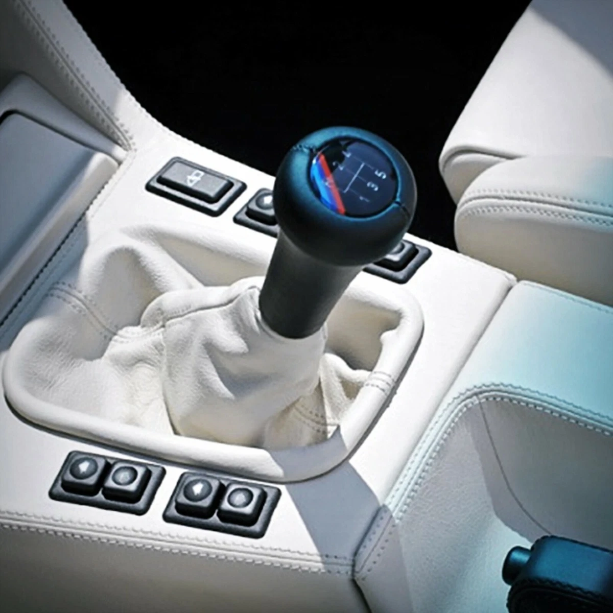 BMW M TECH DOGLEG LEATHER SHIFT KNOB E23 E24 M535i E28 M635CSi E30