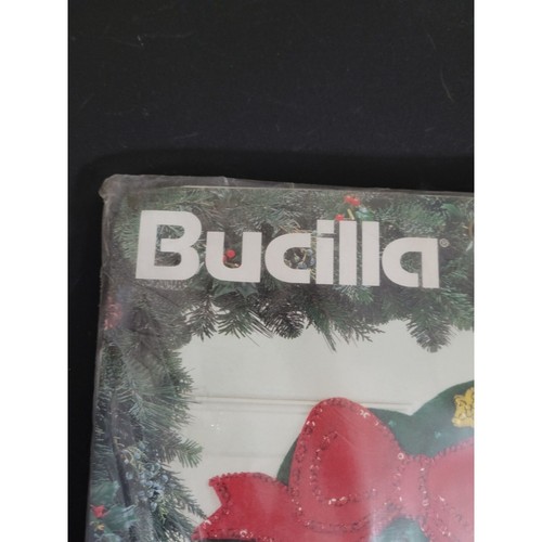 Bucilla Happy Holidays Wreath 18" Round Felt Appliqué #83196 Vintage NIP 1994 - Bild 2 von 8