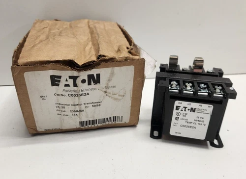 NEW IN BOX! EATON 230/460V PRI X 110/120V SECONDARY CONTROL TRANSFORMER C0025E2A