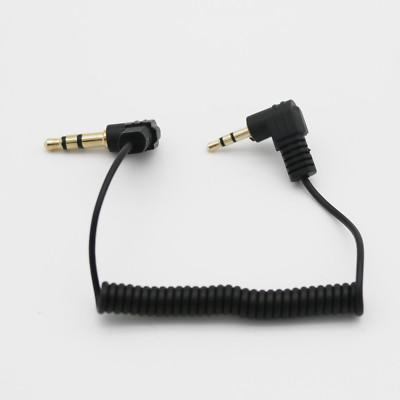 1pc 2.5mm Male to 3.5mm Male Stereo 3pole Audio Coiled Spiral Adapter Cable 60cm
