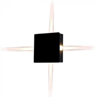 Schwarze 4W Led Wandleuchte IP65 Quadratische Form V-TAC VT-704 4000K