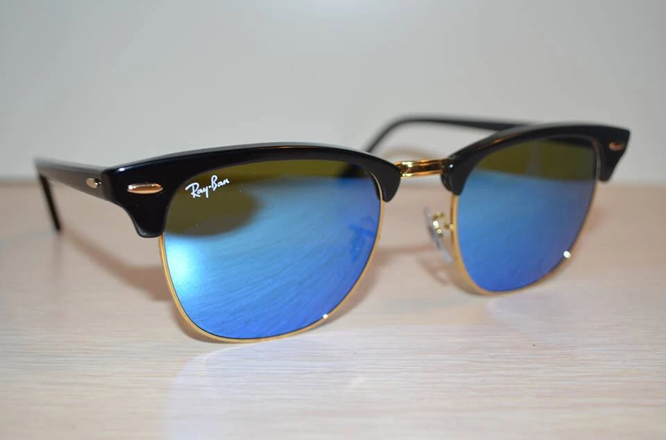 CLUBMASTER Sunglasses RAY BAN / Blue Mirrored Lens / Standard Size - Image 2 of 4