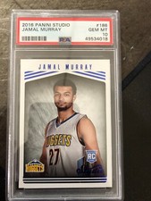 2016-17 Panini Studio Portrait Jamal Murray Rookie RC #186  PSA 10