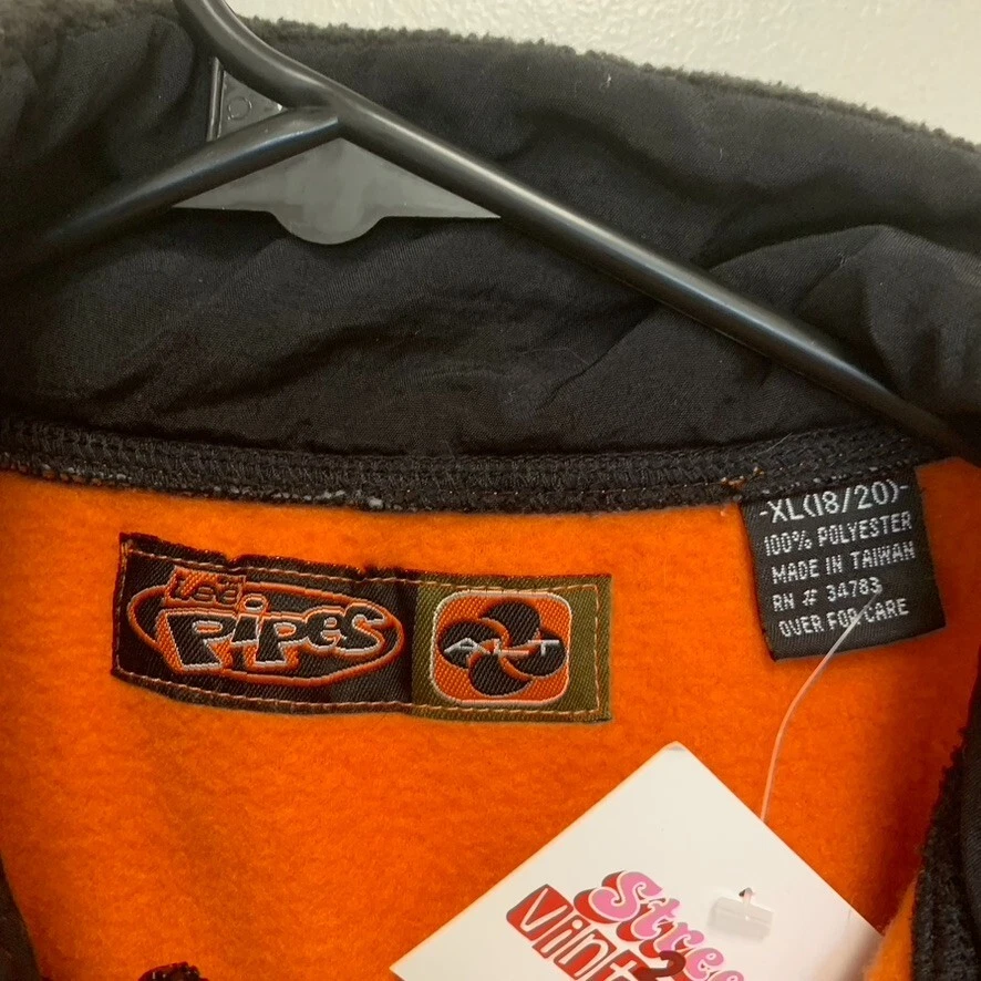 Chaleco Lee Pipes Vintage Niños Sin Mangas Cremallera Completa Naranja Talla XL 18/20 Foto 3 de 4