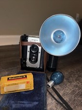 Vintage Argus Camera Seventy-Five w/Unused Kodak Color Print , Flashbulbs  Case