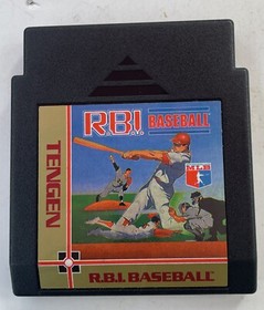 R.B.I. RBI Baseball tengen gold CIB Nintendo NES rare black cart