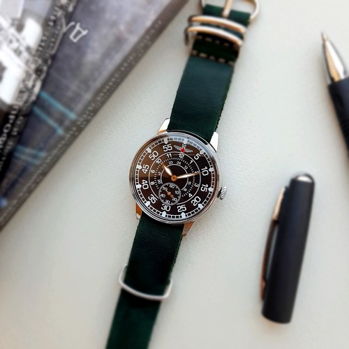 Mechanical watch POBEDA Aviator, military watch, men's vintage wrist watch - Picture 10 of 10