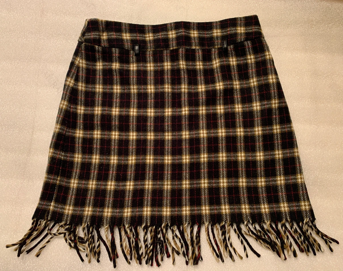 Brown plaid 2025 skirt 90s