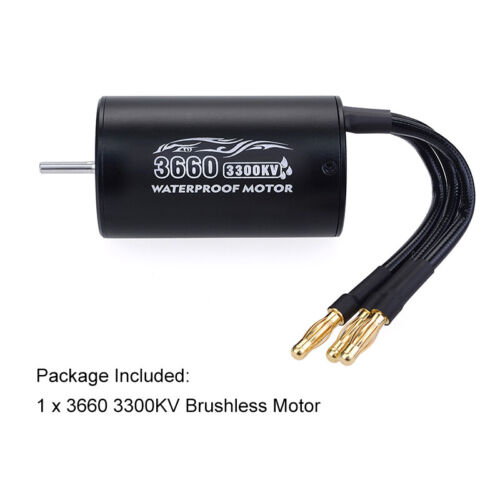 3660 3300KV Brushless Sensorless Waterproof Motor 3.175mm For 1/8 RC Car - Picture 9 of 10