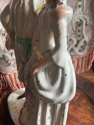 Antique Staffordshire Flat Back, Figurine C1850 Large 15 Inches, Lost A Leg. - Picture 13 of 24