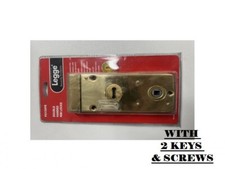 RIM SASHLOCK DOUBLED HANDED WITH 2 KEYS IN BRASS P2136PB LEGGE - NEW