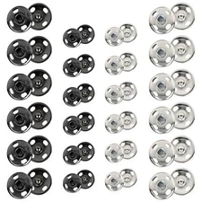 120 Sets Metal Sew-On Snap Buttons Press Button Fasteners for Sewing Clothing