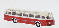 Brekina 50505 Mercedes O 6600 H Reisebus, 1951, Hellbeige / Rot, H0, Neu 2025