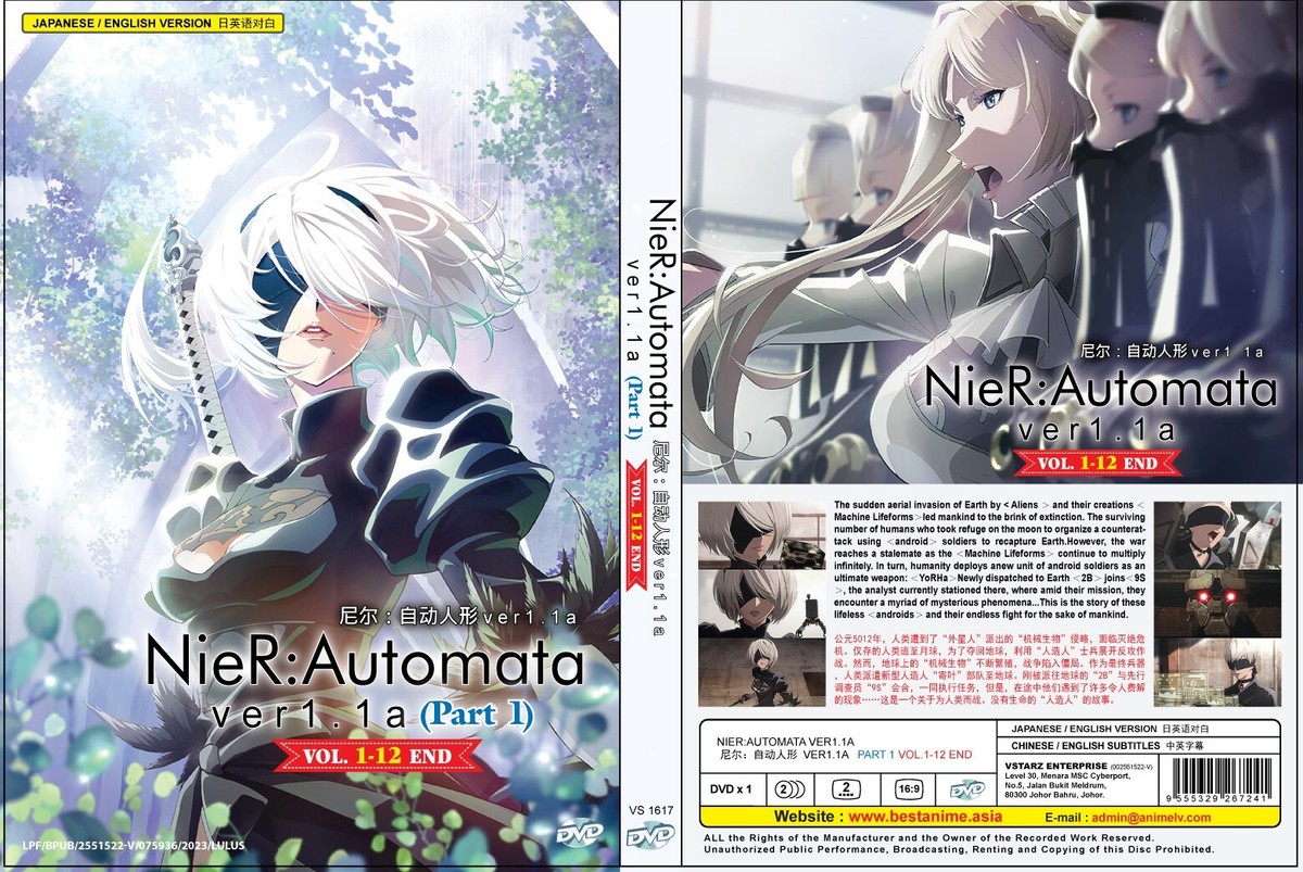 NieR:Automata Ver1.1a DVD BOX Vol.1.2セット Nier: Automata Ver1.1a (VOL.1 - 12 End) ~ All Region