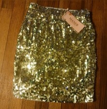 Silver sequin skirt Sz S