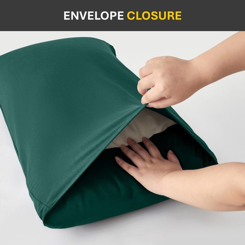 4 Pack Pillow Cases Brushed Microfibre Plain Pillowcases Envelope Close 50x75cm - Picture 49 of 74