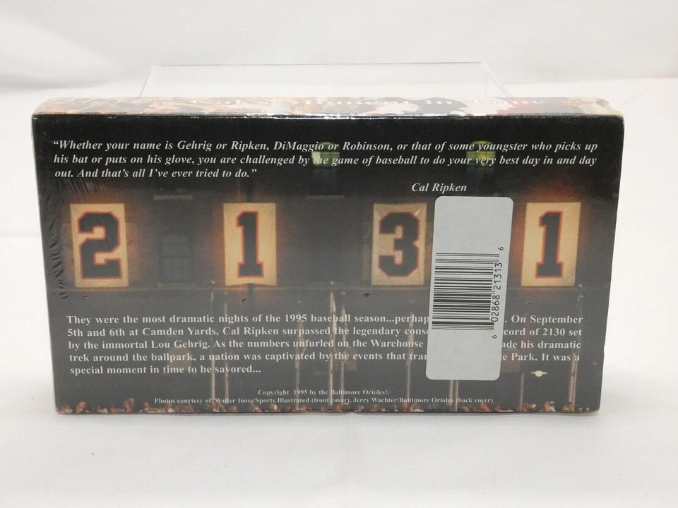 2131 Cal Ripken Moment In Time VHS NEW Sealed Baseball Baltimore Orioles MLB Foto 3 de 4