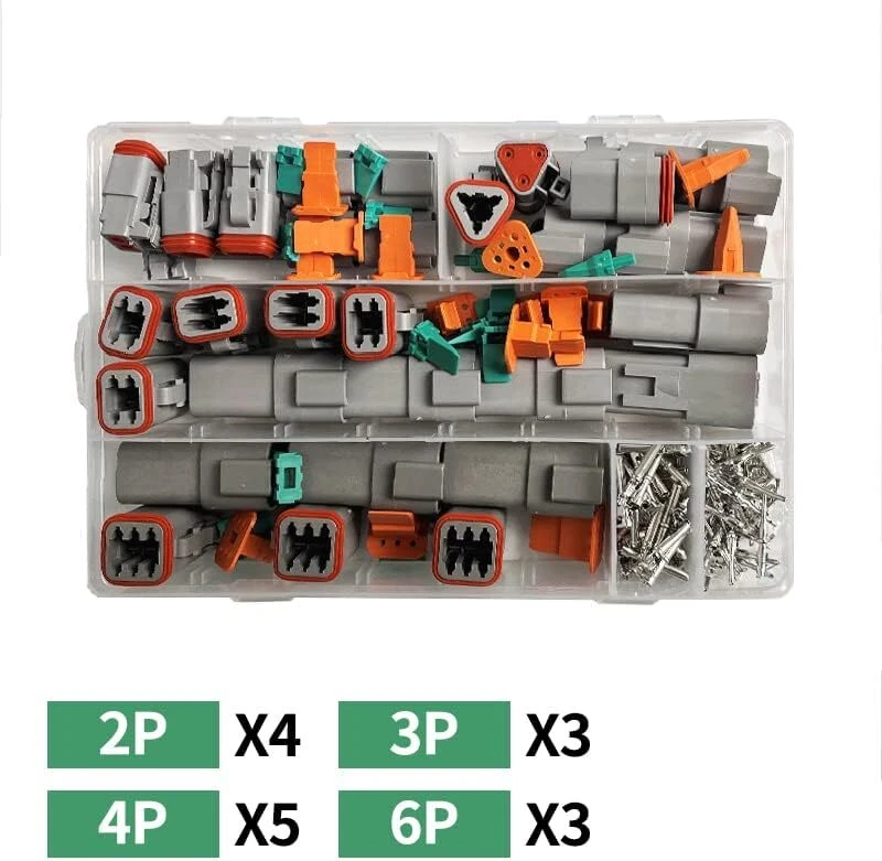 Deutsch DT Connector Kit 250pcs Waterproof Wire Seals Terminals Assortment Set - Image 2 of 4