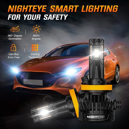 NIGHTEYE H11 H8 H9 LED Headlight Hi/Low Beam Super Bright 130W 6500K 30000LM AU - Picture 2 of 9