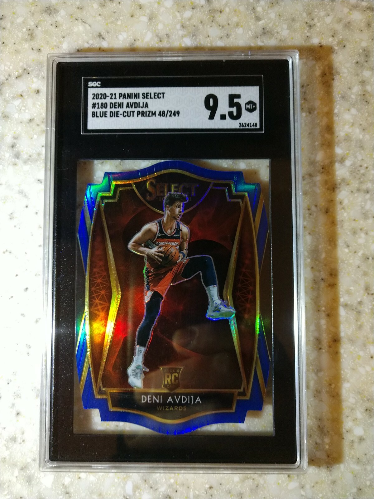 2020-21 Panini Select /249 RC #180 Deni Avdija  BLUE DIE-CUT ROOKIE RC SGC 9.5!