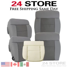 Front Cloth Seat Cover Gray / Driver Foam Cushion For 2004-2008 Ford F150 XLT XL