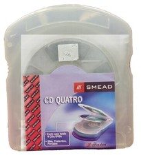 NEW NIP 3X PACK SMEAD CD DVD MEDIA STORAGE 4 PER PROTECTIVE CARRY CASE