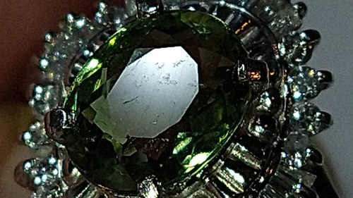 Solid platinum 1.65 carat natural tourmaline diamond ring 6.92 grams pt900 *GIA - Picture 14 of 20