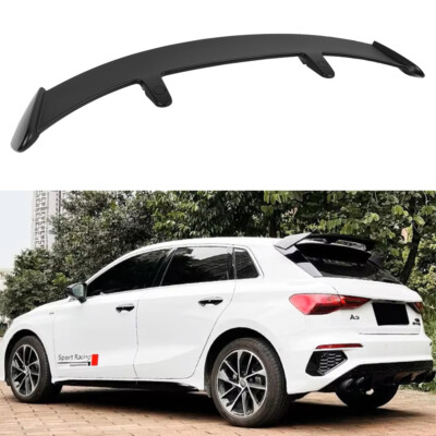 For Audi RS3 A3 S3 RS3 Sportback Hatchback Rear Roof Spoiler GT Wing Matte Black