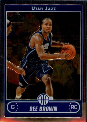 2006-07 Topps Chrome Utah Jazz Basketball Card #210 Dee Brown Rookie 