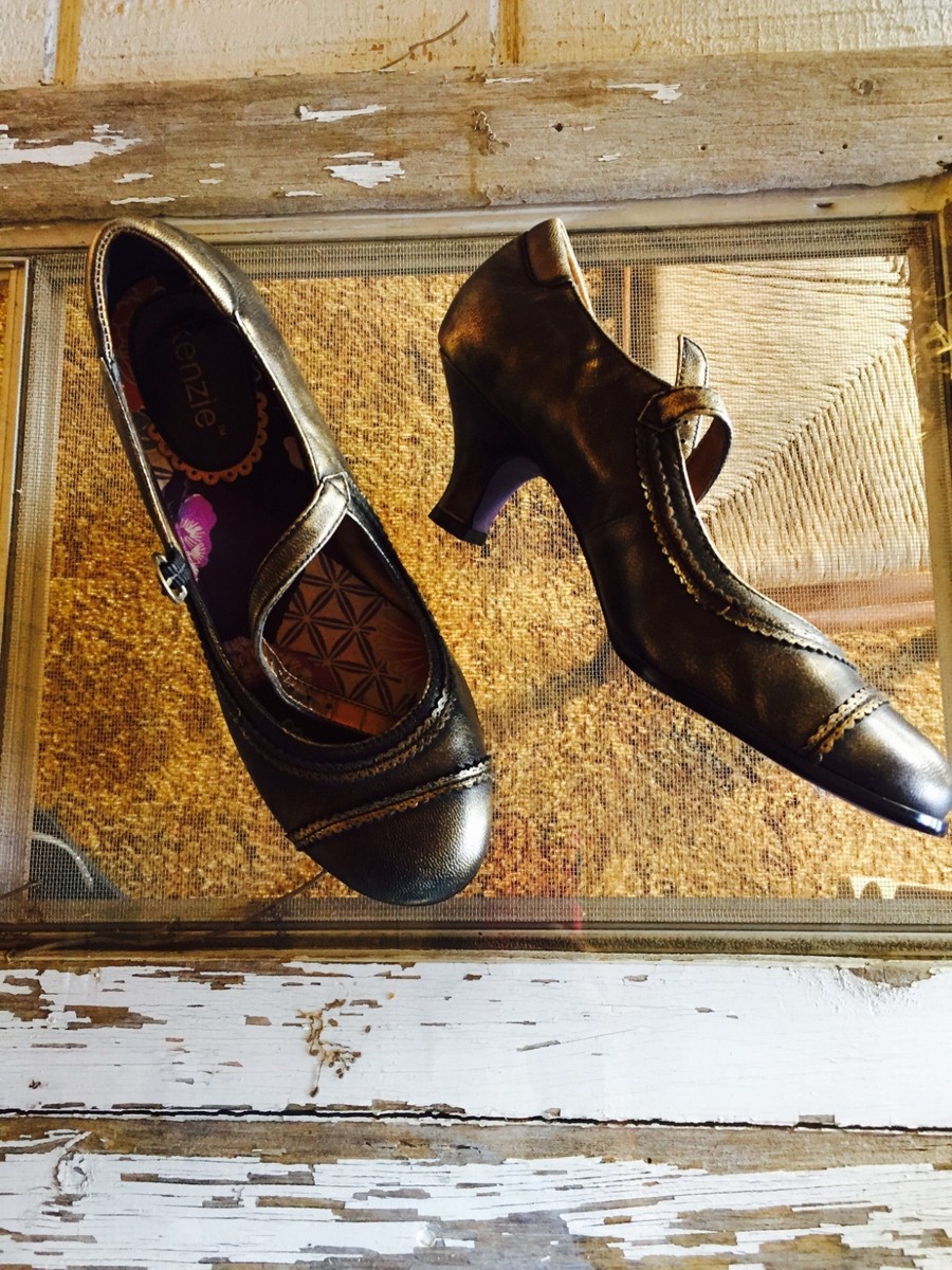 Womens kenzie yohan leather aged copper Mary jane heels shoes size